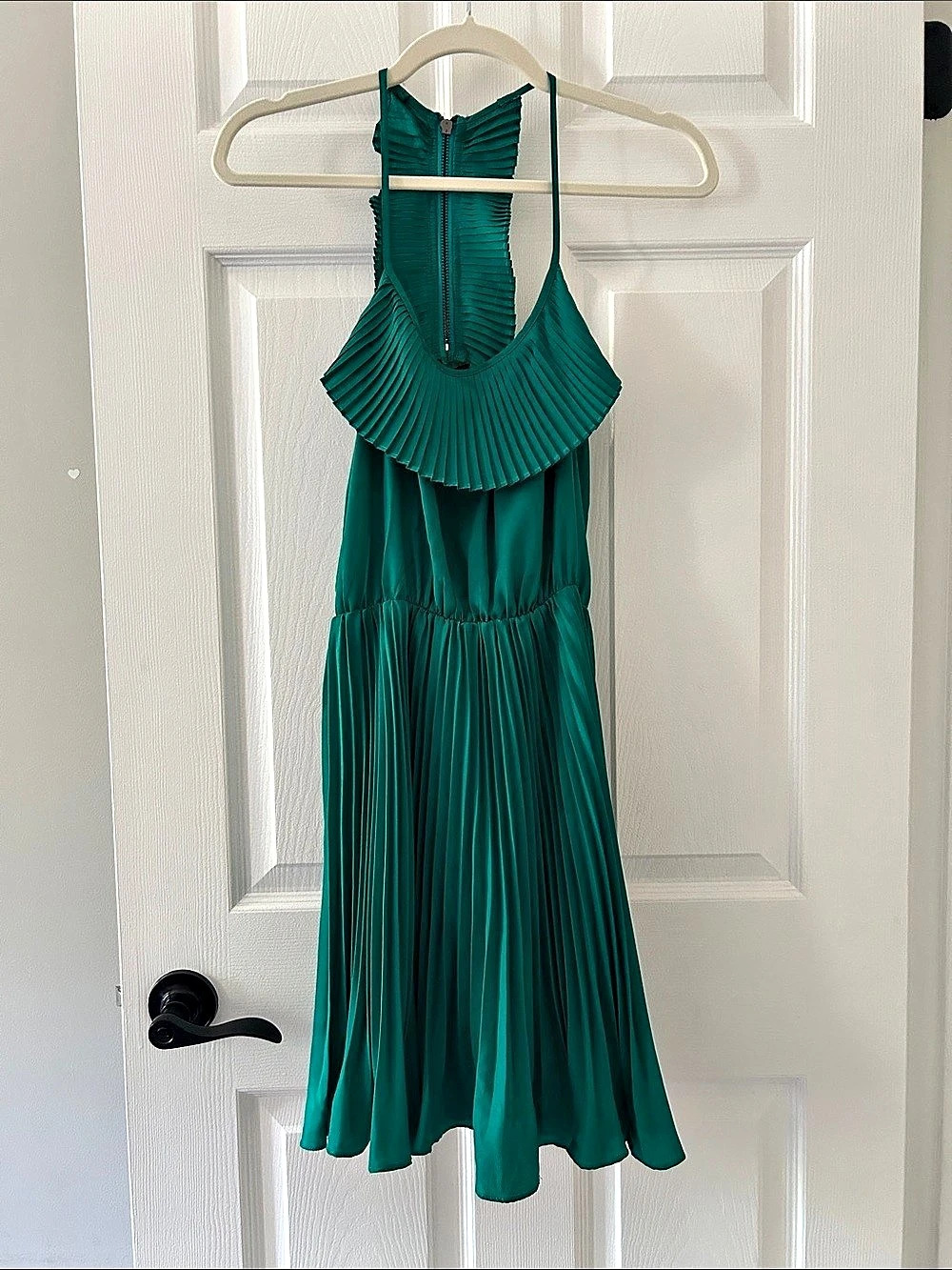 Double Zero Pleated Cocktail Dress Green Medium Like New